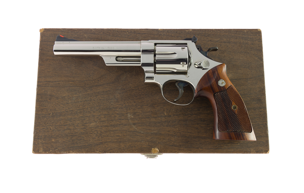 Smith & Wesson Prototype Cased Model 57 .41 Magnum 6" Nickel